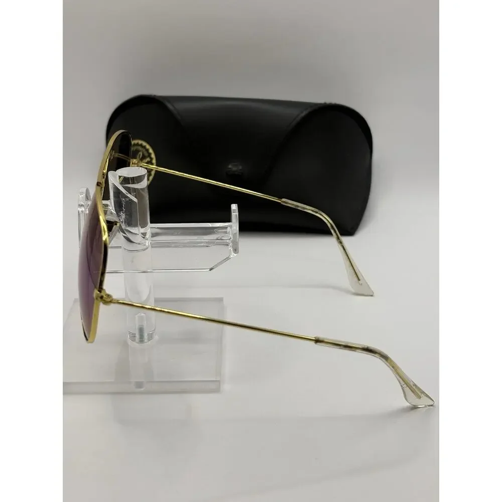 Ray-Ban RB3025 Aviator Gold Purple Blue Mirror Sunglasses 58-14 140